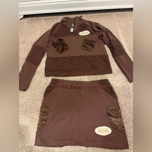 VON DUTCH Y2K VINTAGE 2 piece set SKIRT AND TOP L NEW Y2K